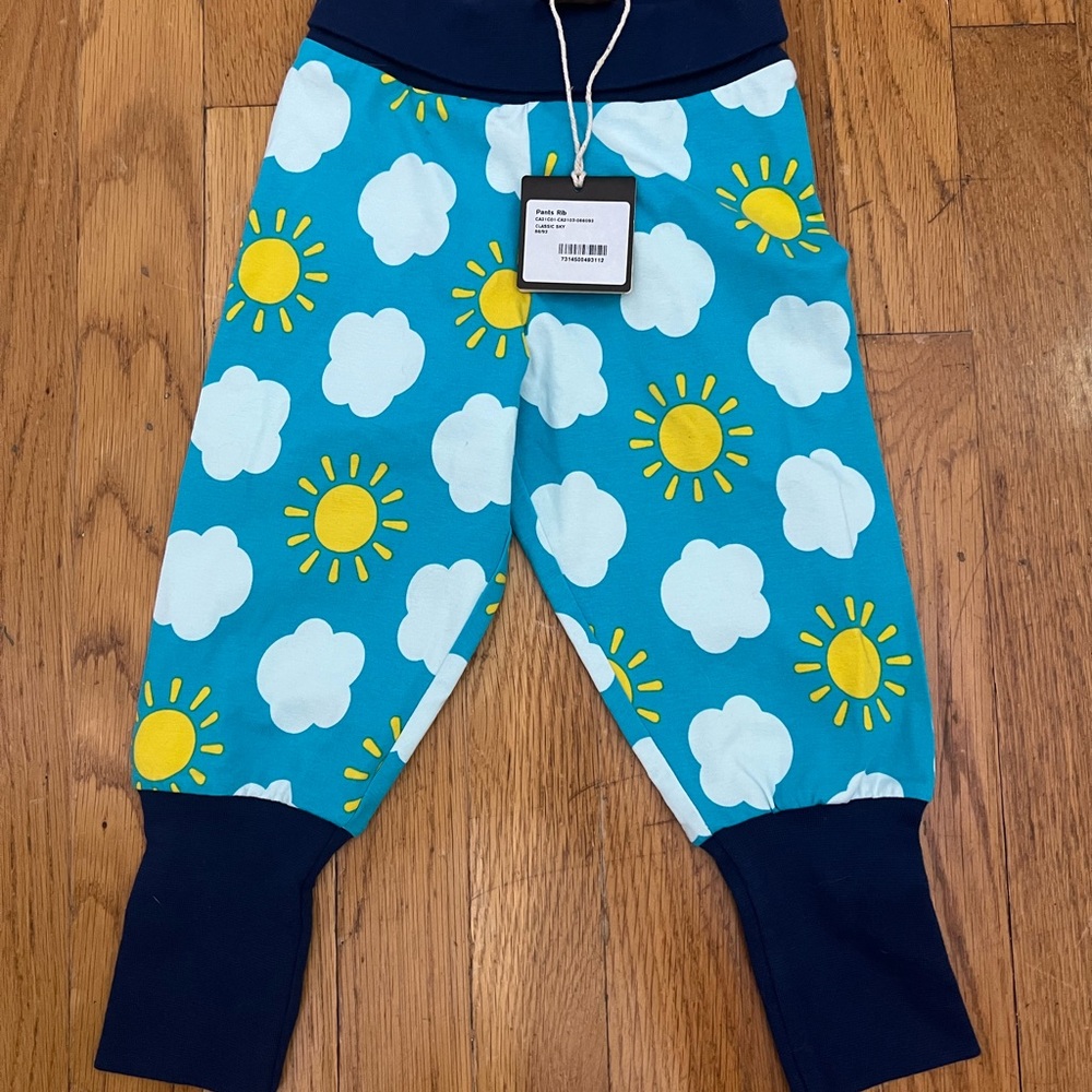 NWT Maxomorra Classic Sky Rib Pants 86/92